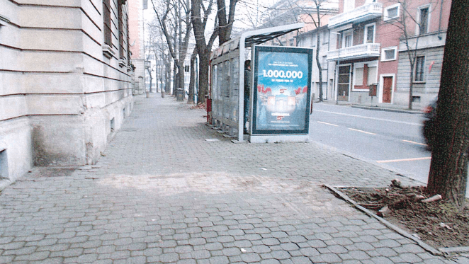 Uno dei marciapiedi sistemati