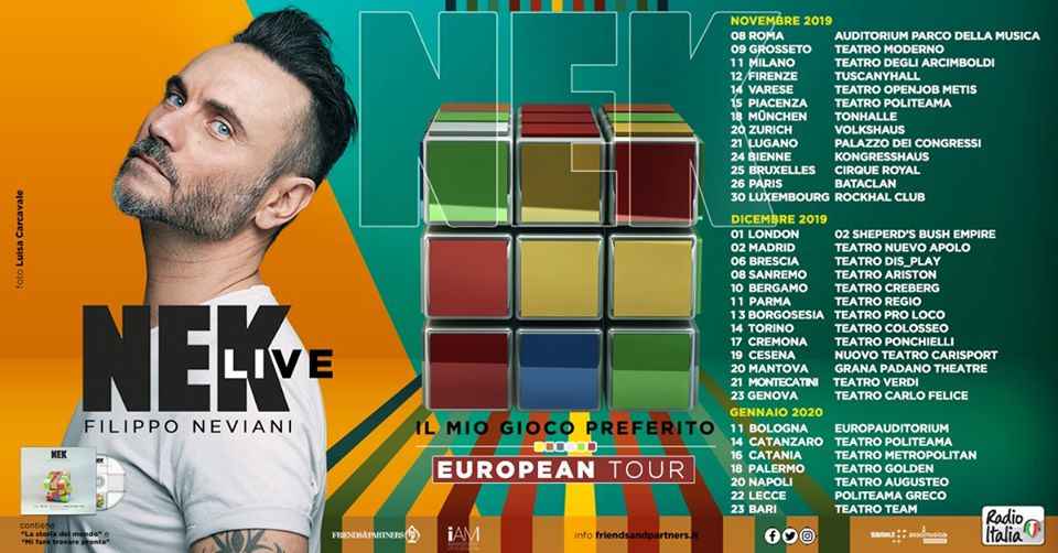 Nek in concerto al Politeama di Piacenza