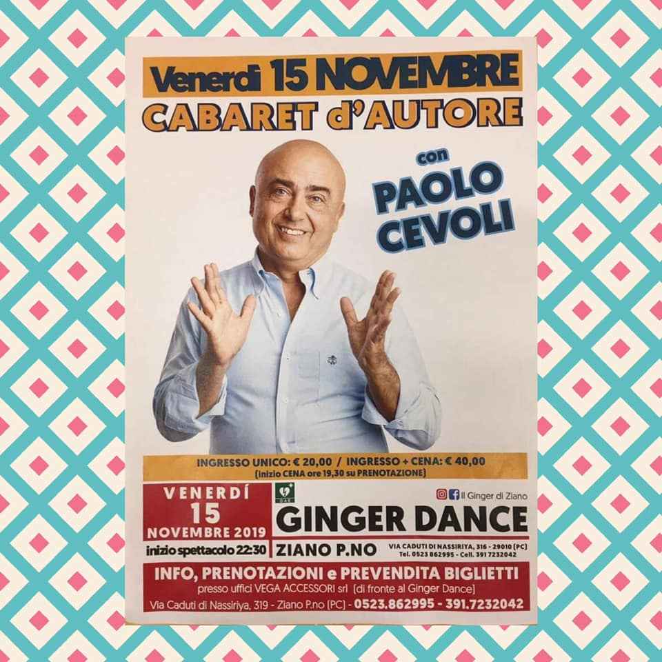 Paolo Cevoli, biglietto omaggio, Ginger Dance