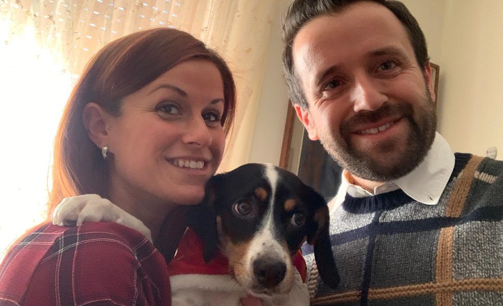 Paolo e Vale con cane Camilla