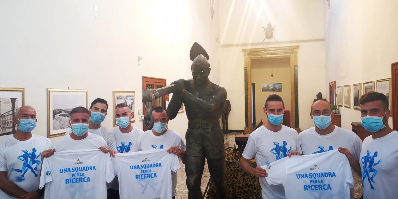 Sostegno alla ricerca pediatrica, il Genio Pontieri alla staffetta sul Pubblico Passeggio