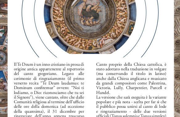 Il 31 dicembre si rinnova la tradizione del Te Deum nella Basilica di Santa Maria di Campagna Il 31 dicembre si rinnova la tradizione del Te Deum nella Basilica di Santa Maria di Campagna