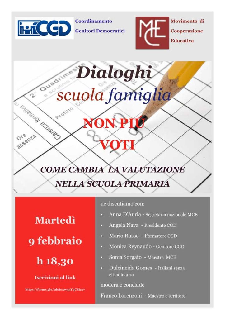 Scuola primaria, come cambia il sistema di valutazione pagelle - Incontro on-line