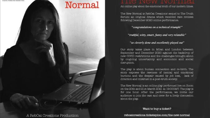 The New Normal, spettacolo on line il 20 e 21 marzo. Tra le ideatrici la piacentina Rebecca Dixon