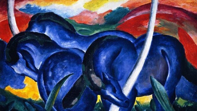 Un dipinto di Franz Marc, celebre rappresentante dell'Espressionismo tedesco Seminario alla scoperta delle avanguardie storiche. Quattro incontri, 11 e 18 marzo, 1 e 8 aprile