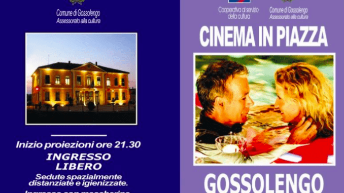 L'estate a Gossolengo, dal 12 luglio Cinema all'aperto, eventi culturali e musicali
