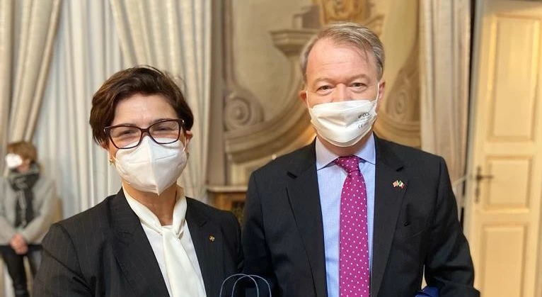 Robert Needham, console generale degli Stati Uniti in visita ufficiale a Piacenza