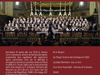 Luce Diffusa, alla Chiesa di San Rocco il 10 aprile esibizione dello storico Coro Cremonese