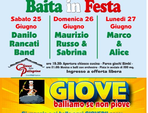 Baita in Festa a Vigolzone dal 25 al 27 giugno