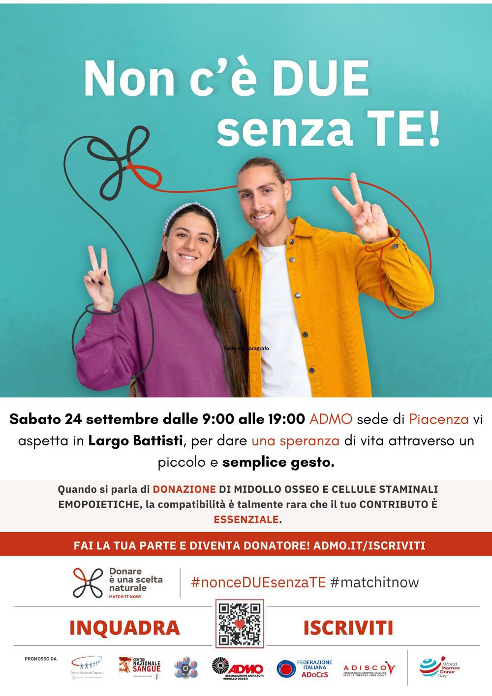 Non C'è Due Senza Tre Significato "Non c'è Due senza Te", Admo presente in Largo Battisti