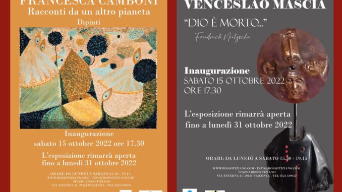 Spazio Rosso Tiziano, inaugurazione di due mostre il 15 ottobre