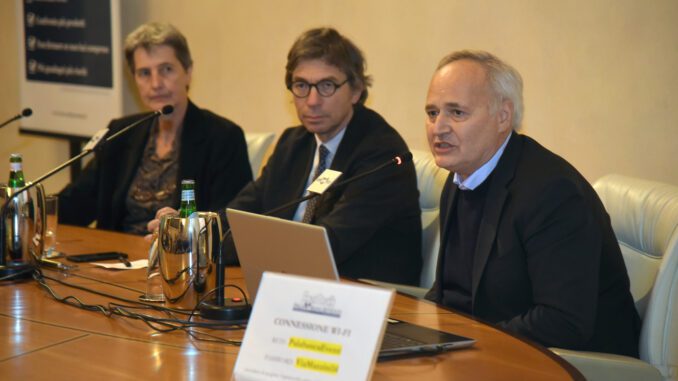 Da sinistra, Cecile Evers, Bruno Verbergt e Teodoro Auricchio