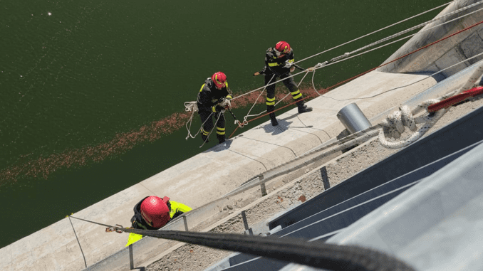 esercitazione alla diga di Mignano