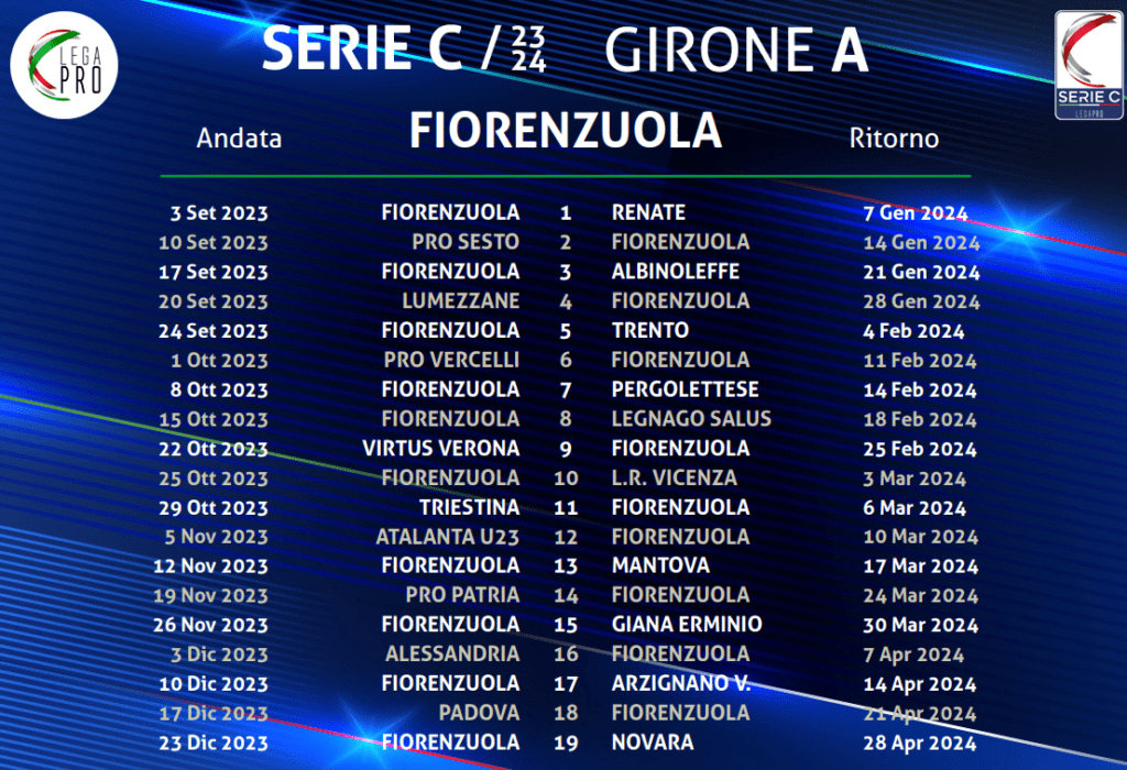 calendario fiorenzuola