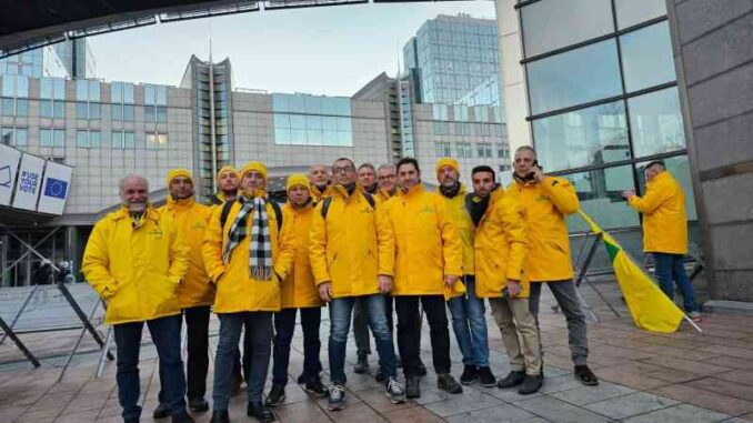 Protesta a Bruxelles Coldiretti Piacenza