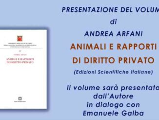 presentazione del volume “Animali e rapporti di diritto privato”