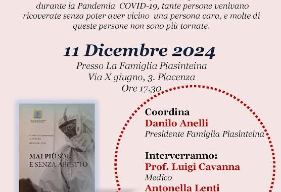 Presentazione del libro "Mai più soli senza affetto"
