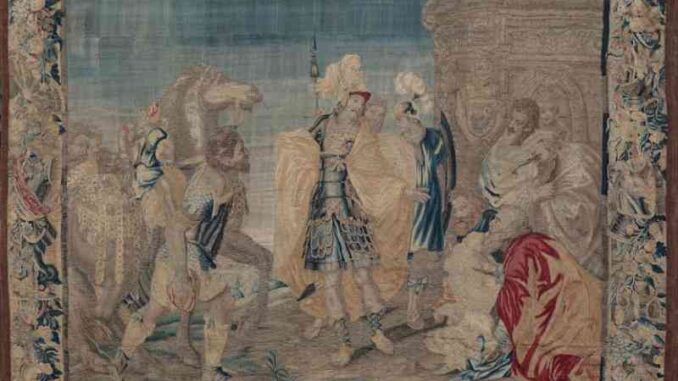 Settimo arazzo alberoniano in restauro, Braghieri: "Panno della serie di Alessandro Magno, stipulata convenzione con la Regione" - AUDIO