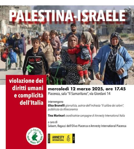 Palestina-Israele, evento di approfondimento il 12 marzo