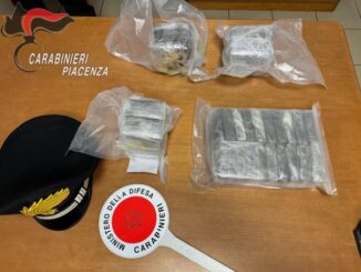 Carabinieri di Castel San Giovanni sequestro 5 kg di droga