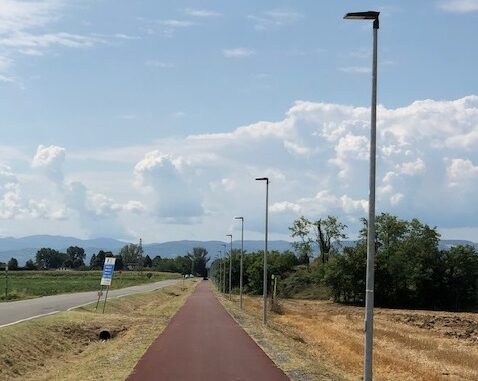 pubblica illuminazione sulla Ciclabile di Rottofreno