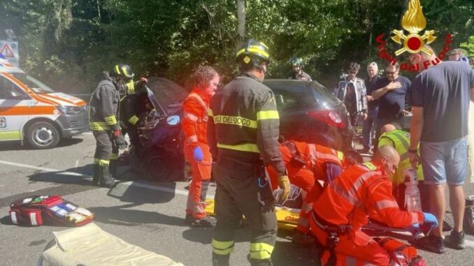 Case Trebbia, incidente sulla Statale 45. Automobilista trasportato in eliambulanza a Parma in gravi condizioni