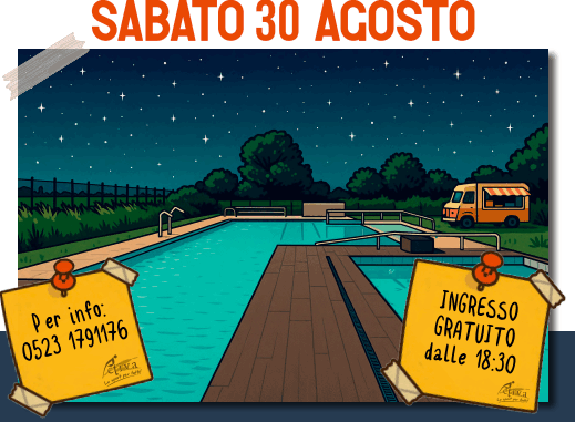 Festa di fine estate il 30 agosto alla Piscina di San Nicolò