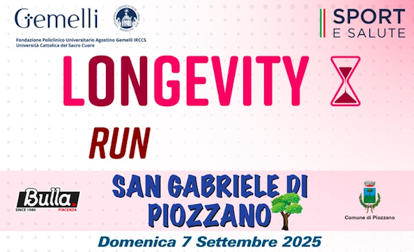 Longevity Run 2025, a San Gabriele di Piozzano il 7 settembre