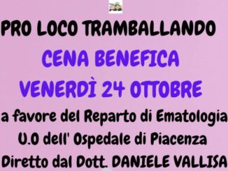 Cena benefica con Tramballando il 24 Ottobre