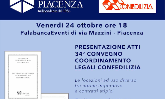 Presentazione degli Atti del 34° Convegno del Coordinamento legali Confedilizia
