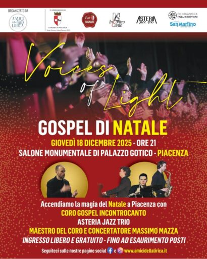Concerto Gospel di Natale con gli Amici della Lirica il 18 dicembre