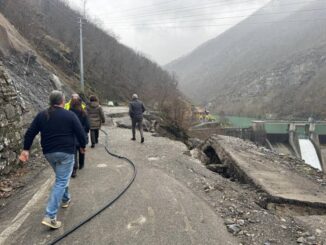 Val d'Aveto, un ponte provvisorio sulla Provinciale