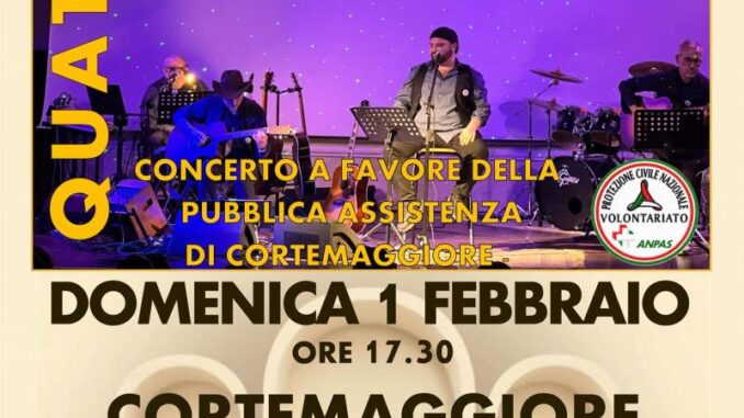 Concerto benefico al Teatro Duse di Cortemaggiore domenica 1 febbraio