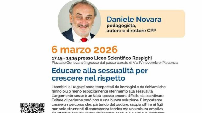 Scuola Genitori di Piacenza, educare alla sessualità