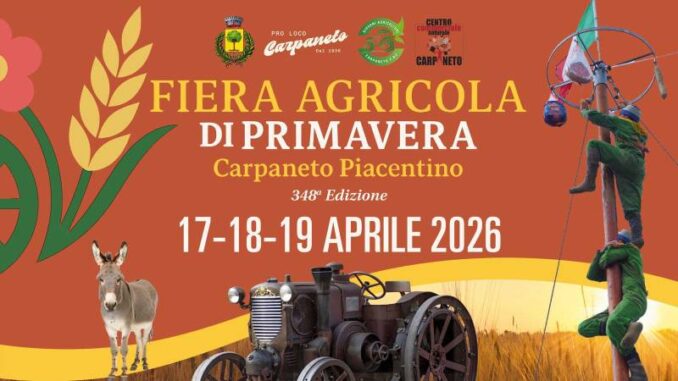 Fiera Agricola di Primavera 2026 a Carpaneto