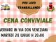 Cena Conviviale a Rivergaro il 28 luglio 2026