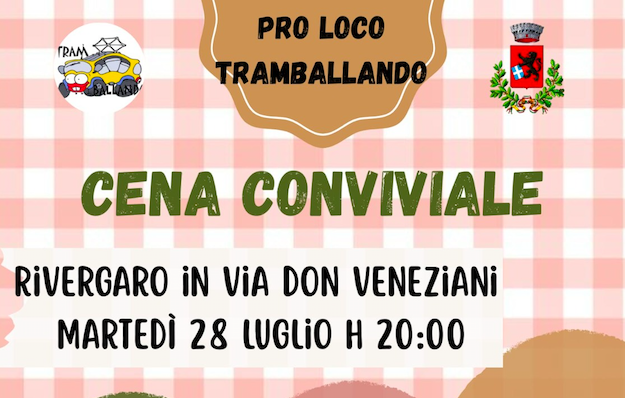 Cena Conviviale a Rivergaro il 28 luglio 2026