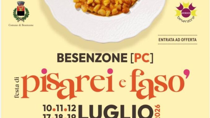 Festa dei Pisarei e Fasò 2026 a Besenzone