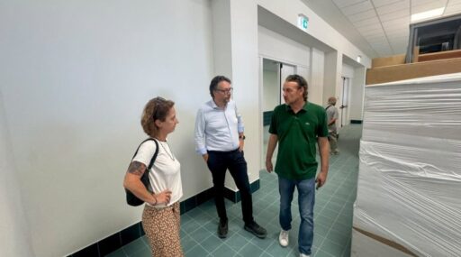 Ex Manifattura Tabacchi, sopralluogo nel cantiere della nuova scuola: "Proseguono le ultime attività in vista del nuovo anno scolastico"