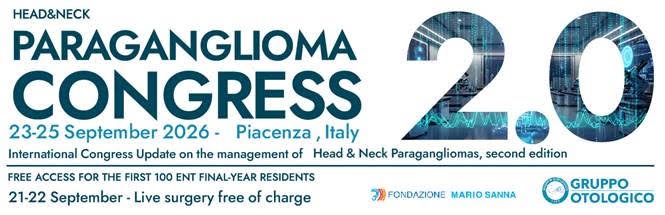 A Piacenza il Congresso internazionale sui paragangliomi testa collo organizzato dal Gruppo Otologico dal 23 al 25 settembre
