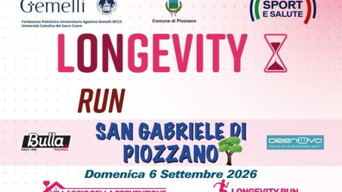 A San Gabriele di Piozzano il 6 settembre torna la Longevity Run, sport, prevenzione e salute nel cuore della Val Luretta