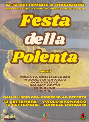Arriva a Rivergaro la Festa della Polenta il 12 e 13 settembre 2026
