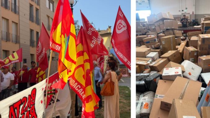 Corriere morto sul lavoro, sindacati davanti alla prefettura: "Pacchi davanti alle uscite di sicurezza oltre a caldo e carichi insostenibili, abbiamo chiesto controlli immediati"