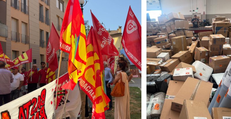 Corriere morto sul lavoro, sindacati davanti alla prefettura: "Pacchi davanti alle uscite di sicurezza oltre a caldo e carichi insostenibili, abbiamo chiesto controlli immediati"