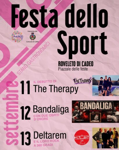 Festa dello Sport 2026 a Roveleto di Cadeo dall’11 al 13 settembre