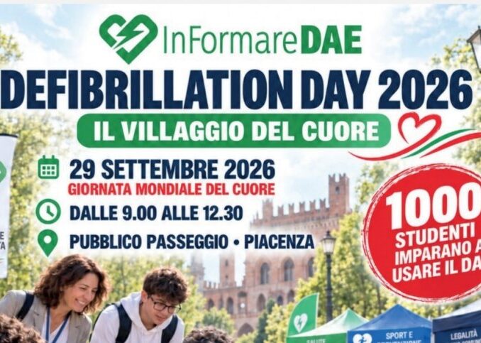 Giornata Mondiale del Cuore, il 29 settembre Piacenza si mobilita, sul facsal 1000 studenti imparano a usare il defibrillatore senza paura