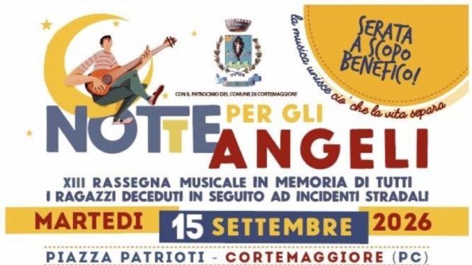 il 15 settembre torna la "Notte per gli Angeli" a Cortemaggiore