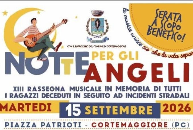 il 15 settembre torna la "Notte per gli Angeli" a Cortemaggiore