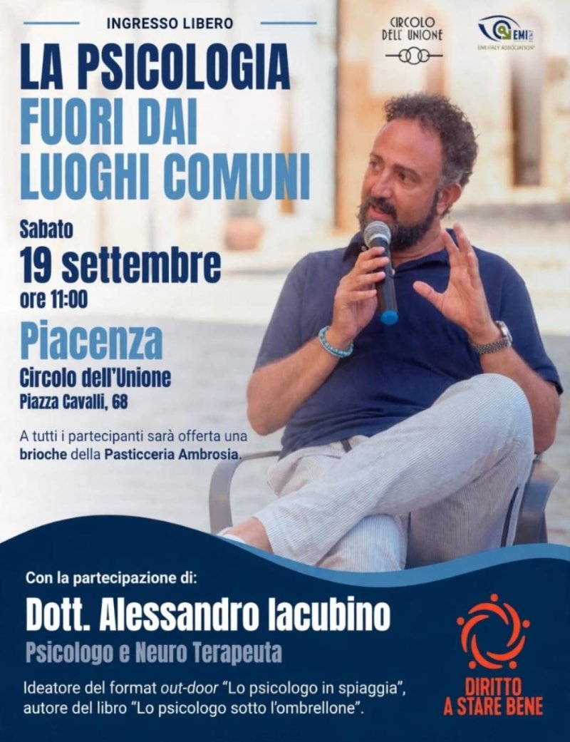 La psicologia fuori dai luoghi comuni, il 19 settembre incontro al Circolo dell'Unione: "La salute mentale è un diritto"
