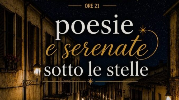 Poesie e serenate sotto le stelle il 7 settembre 2026